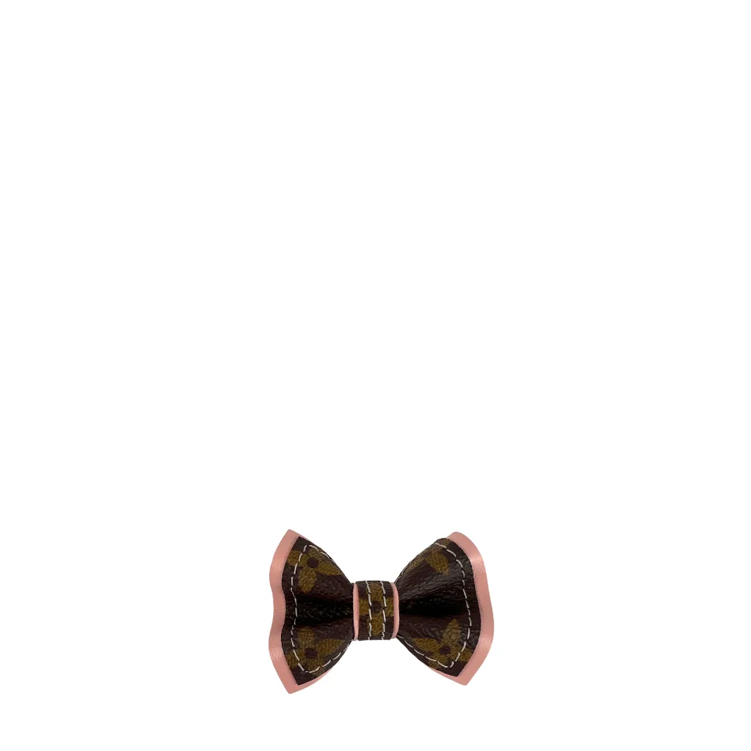 Louis Vuitton Luxury Repurposed Dog Collar Bows