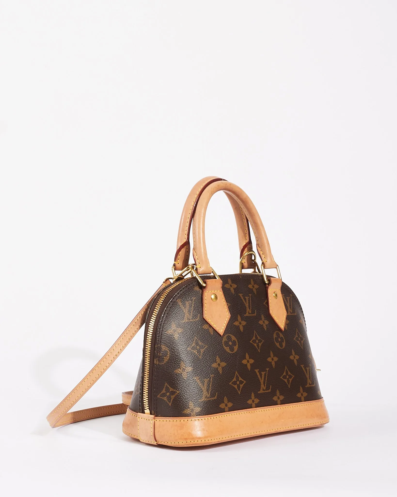 Louis Vuitton Monogram Canvas Alma BB Bag with Strap