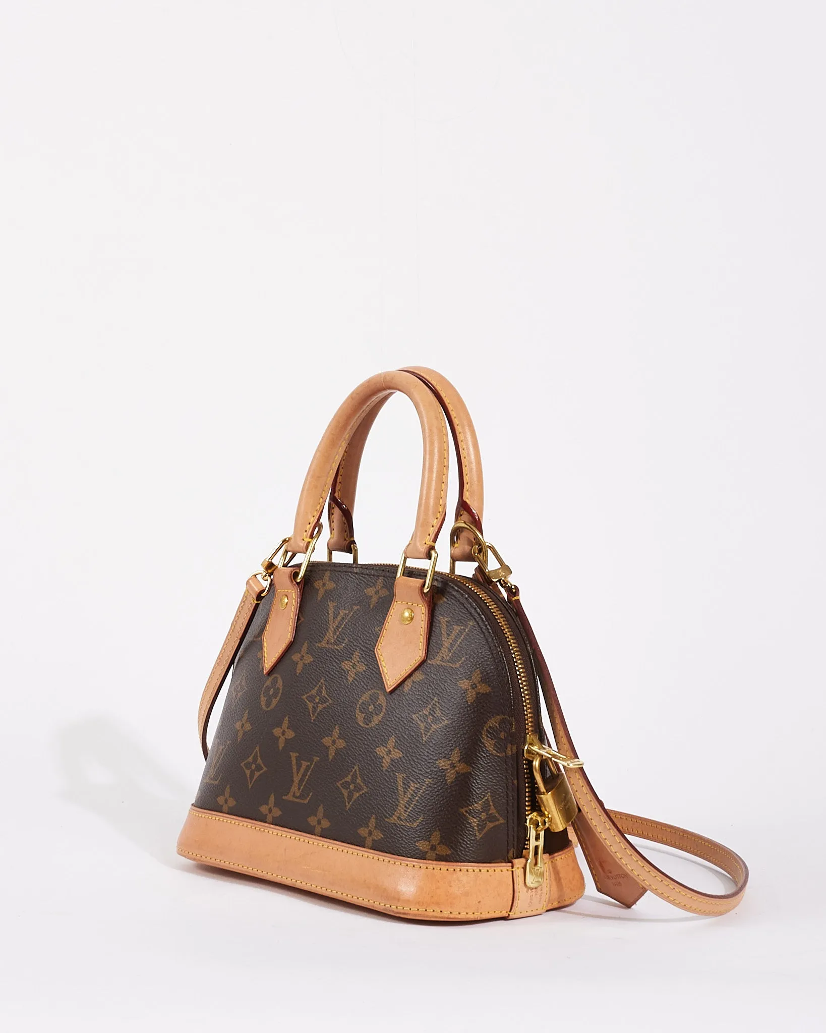 Louis Vuitton Monogram Canvas Alma BB Bag with Strap