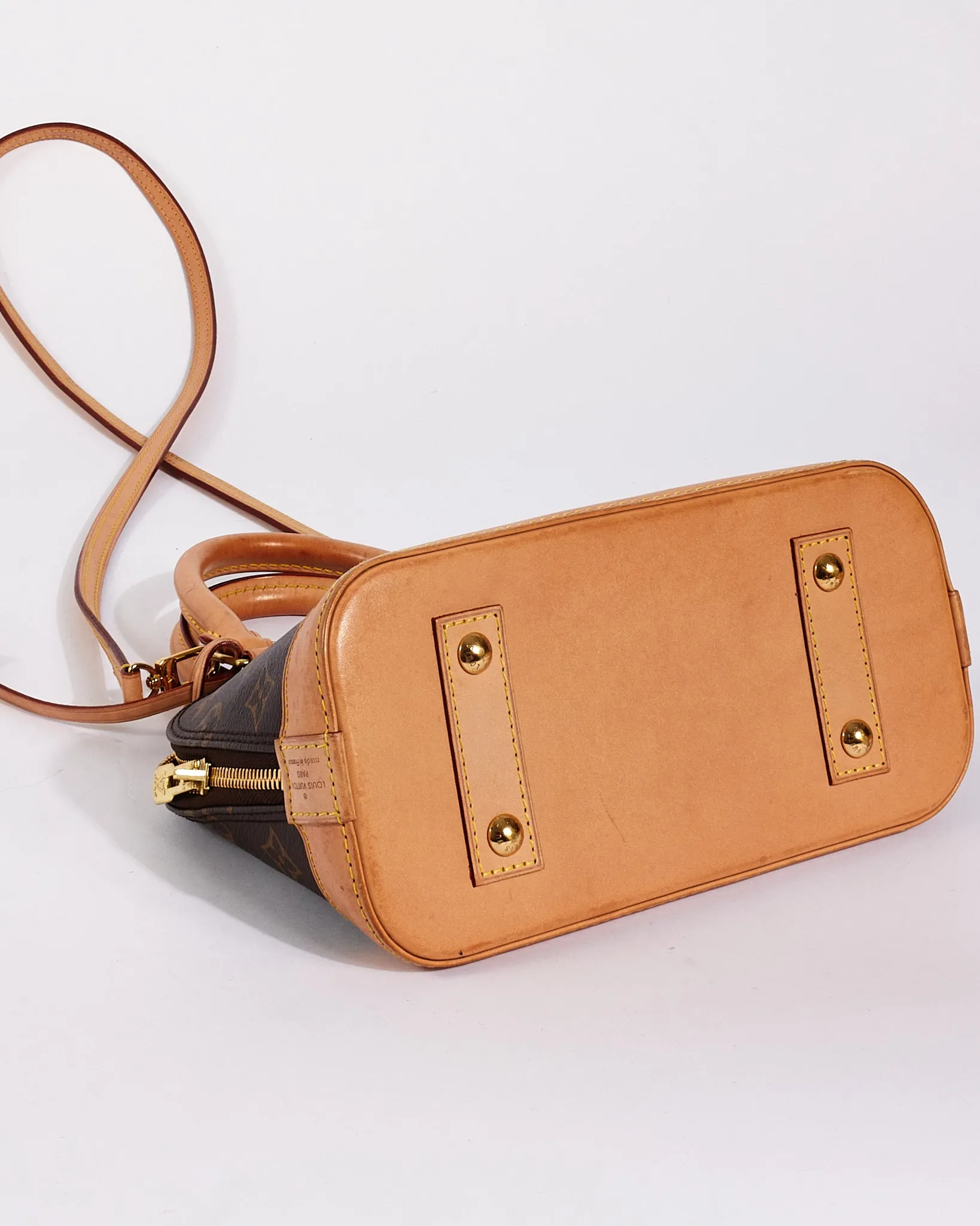 Louis Vuitton Monogram Canvas Alma BB Bag with Strap