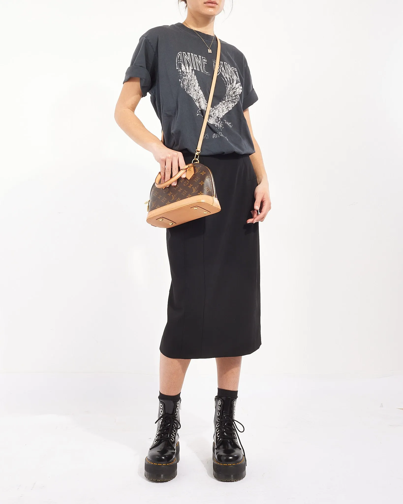 Louis Vuitton Monogram Canvas Alma BB Bag with Strap