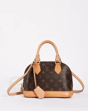Louis Vuitton Monogram Canvas Alma BB Bag with Strap