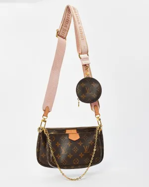 Louis Vuitton Monogram Canvas & Light Pink Multi Pochette Accessoires