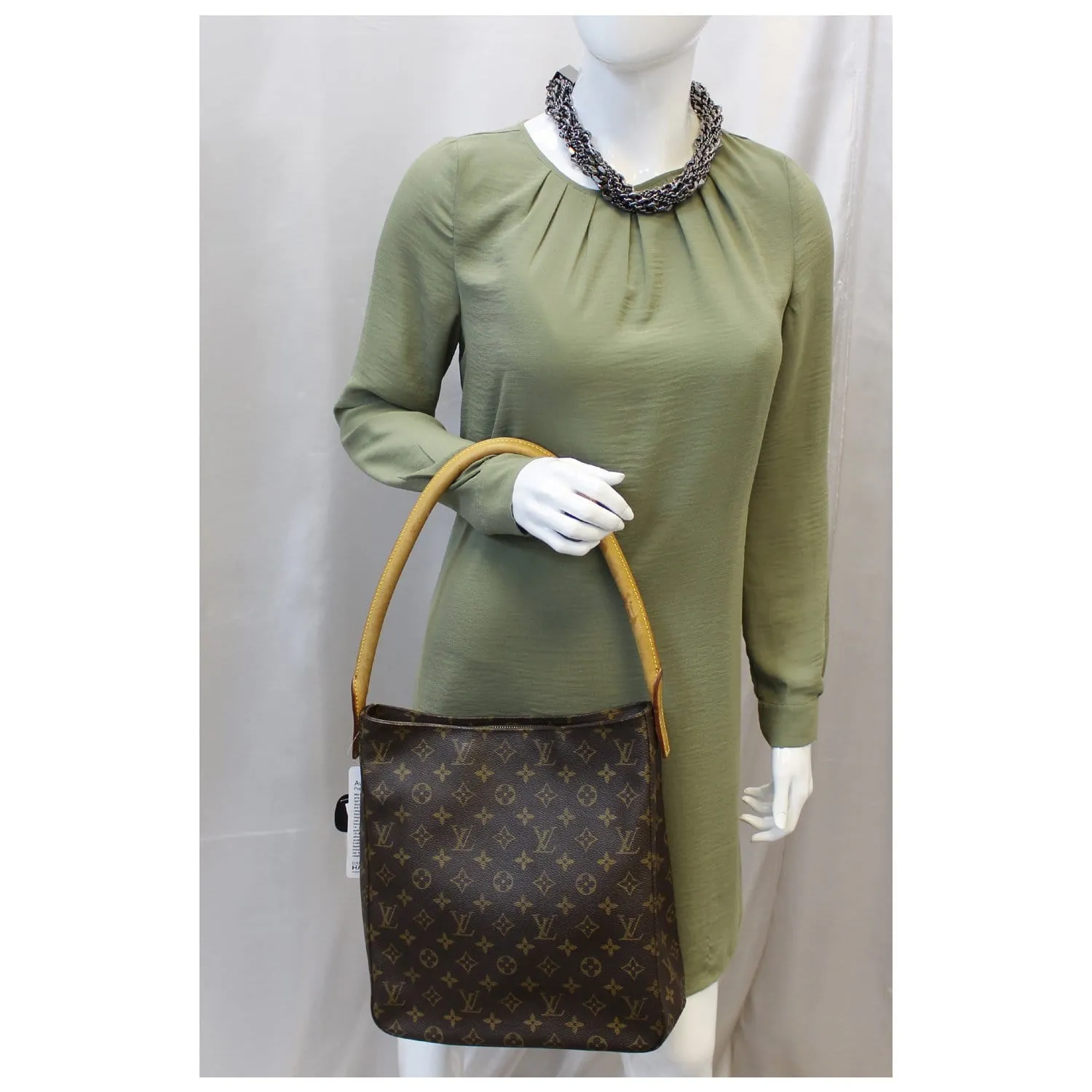 LOUIS VUITTON Monogram Canvas Looping GM Brown Shoulder Bag
