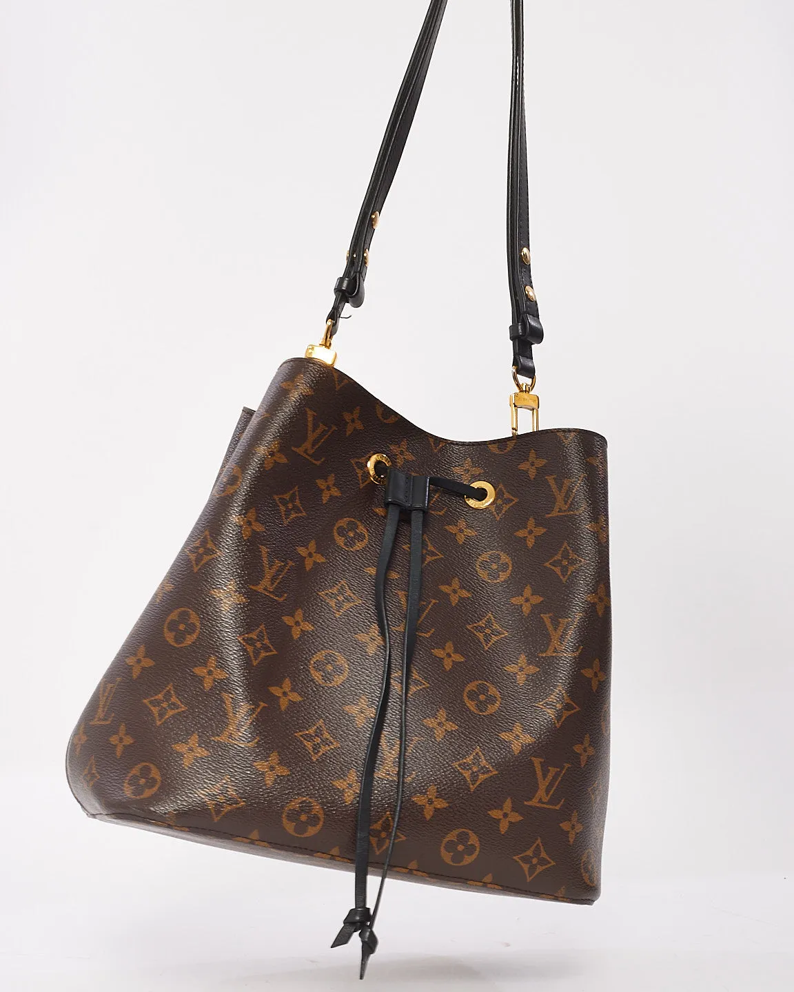 Louis Vuitton Monogram Coated Canvas Noir NéoNoé MM Bag