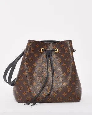 Louis Vuitton Monogram Coated Canvas Noir NéoNoé MM Bag