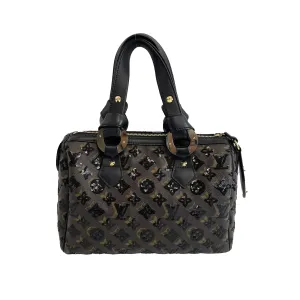 Louis Vuitton Monogram speedy 30 eclipse black sequined Brown Black Handbag