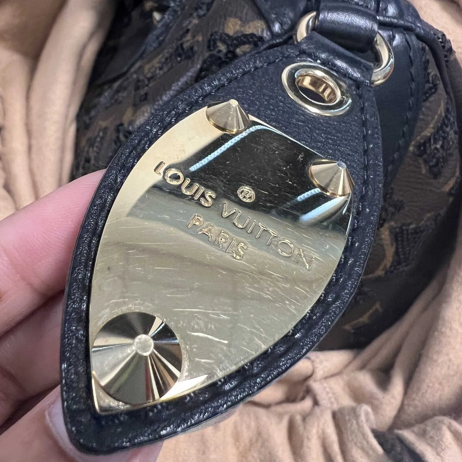 Louis Vuitton Monogram speedy 30 eclipse black sequined Brown Black Handbag