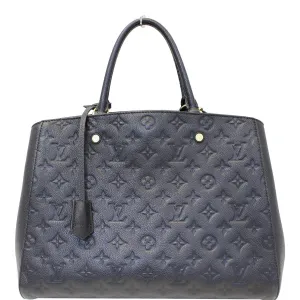 LOUIS VUITTON Montaigne GM Monogram Empreinte Noir Black Handbag
