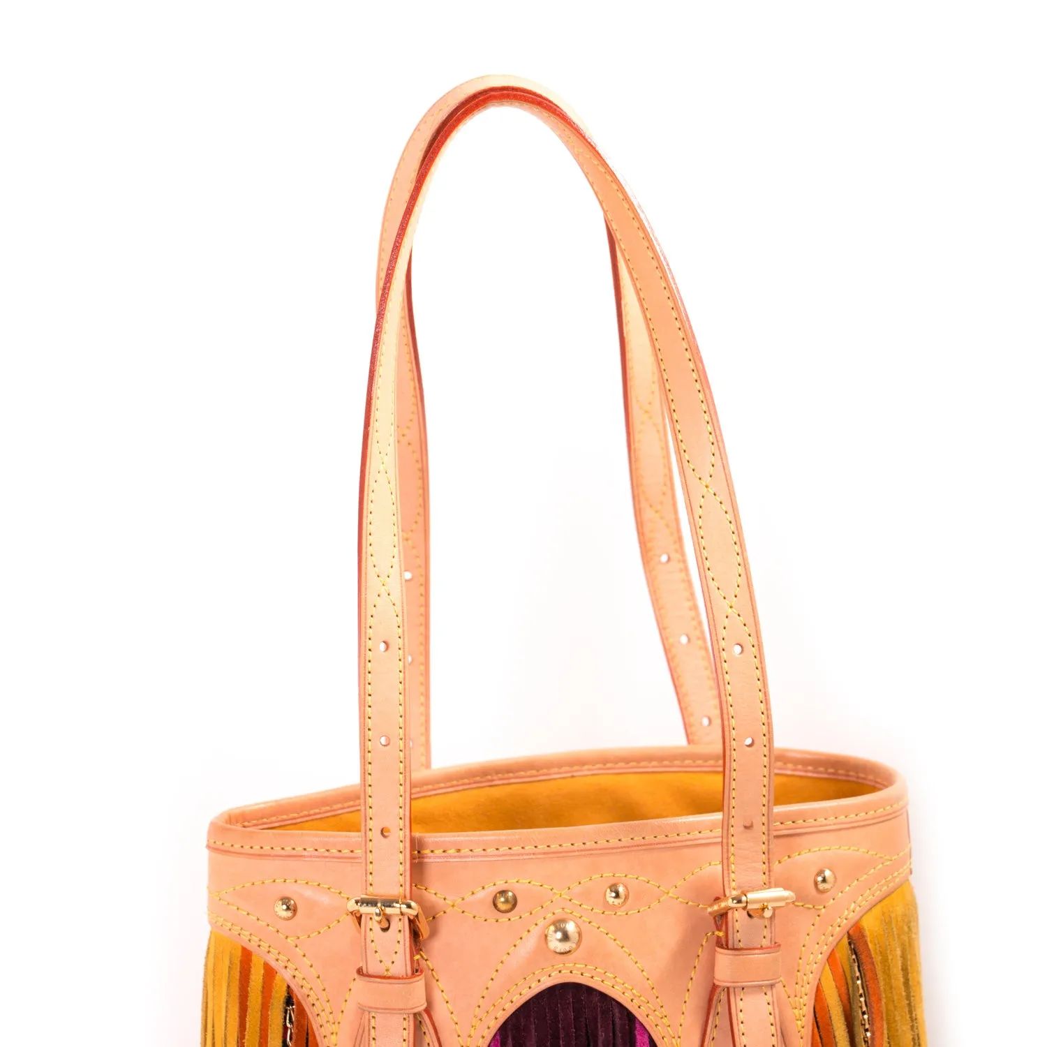 Louis Vuitton Multicolor Fringes Bucket Tote Bag