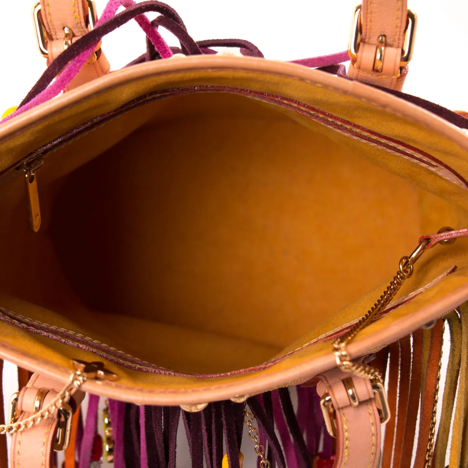 Louis Vuitton Multicolor Fringes Bucket Tote Bag