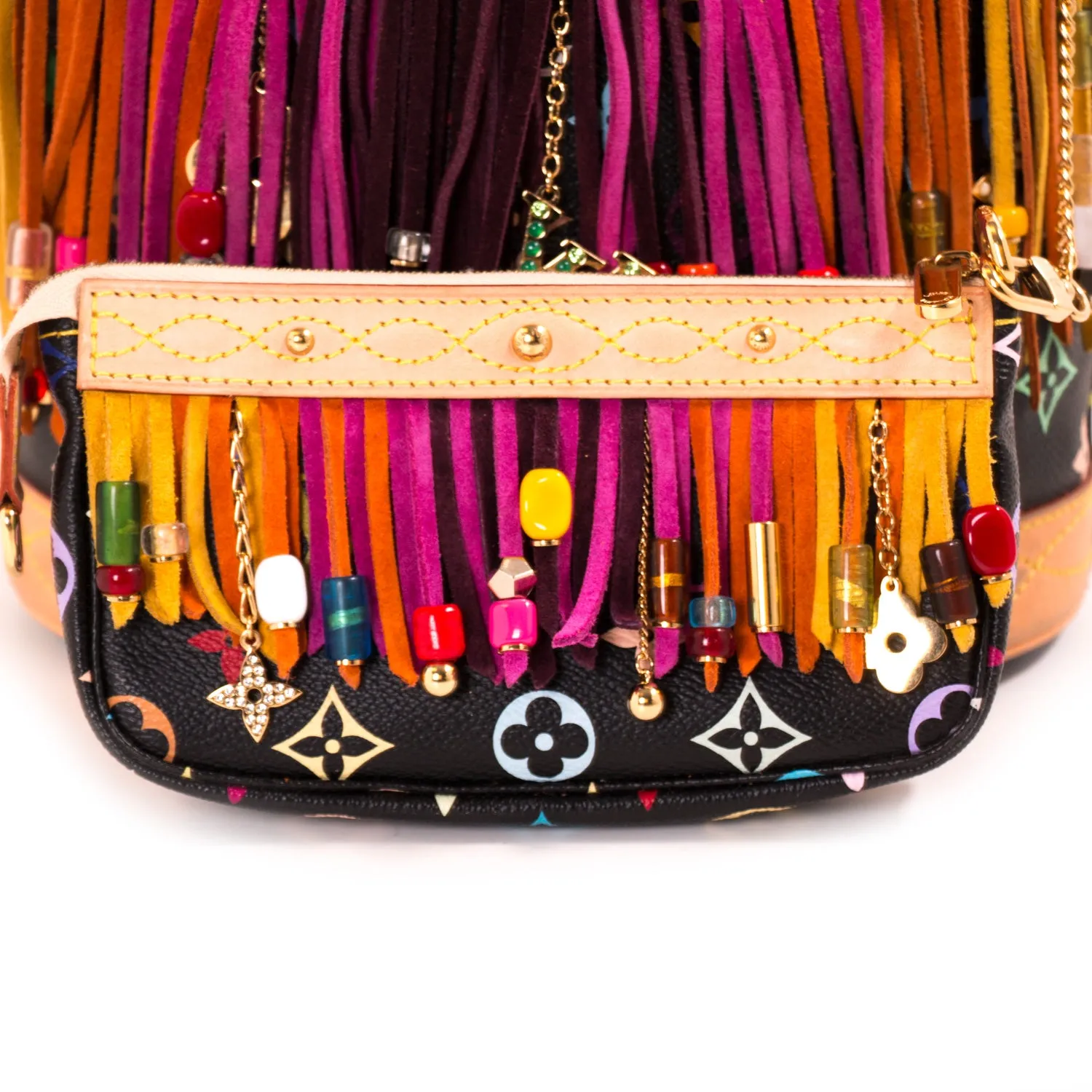 Louis Vuitton Multicolor Fringes Bucket Tote Bag