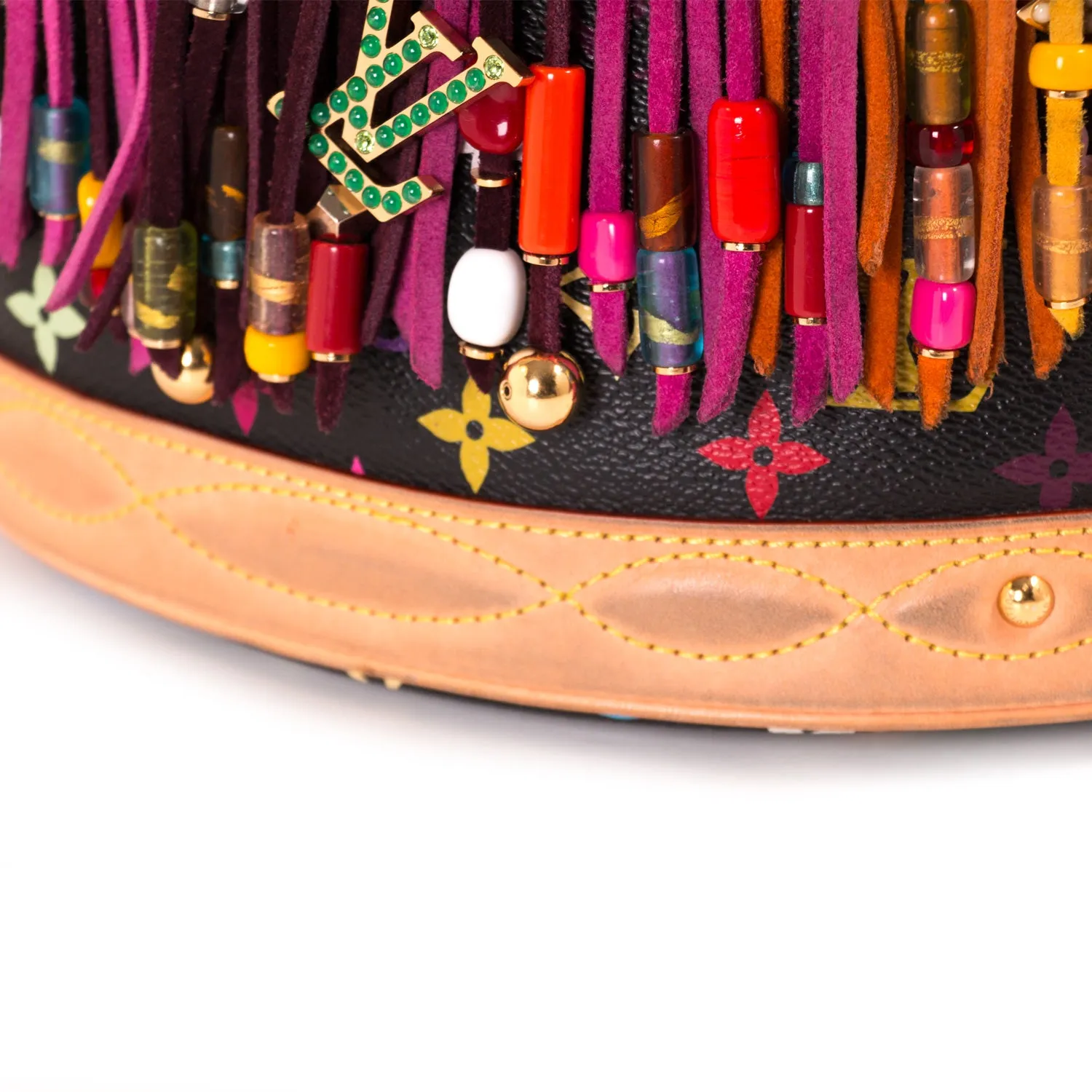 Louis Vuitton Multicolor Fringes Bucket Tote Bag