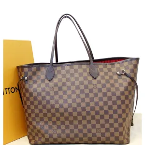 LOUIS VUITTON Neverfull GM Damier Ebene Tote Shoulder Bag