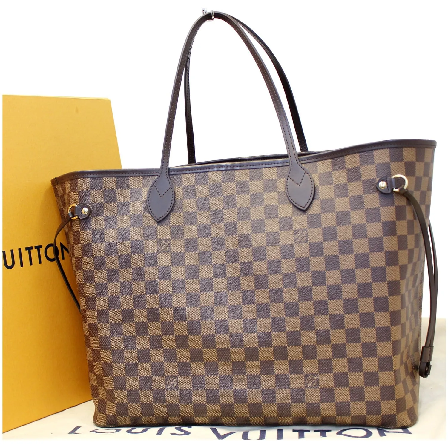 LOUIS VUITTON Neverfull GM Damier Ebene Tote Shoulder Bag