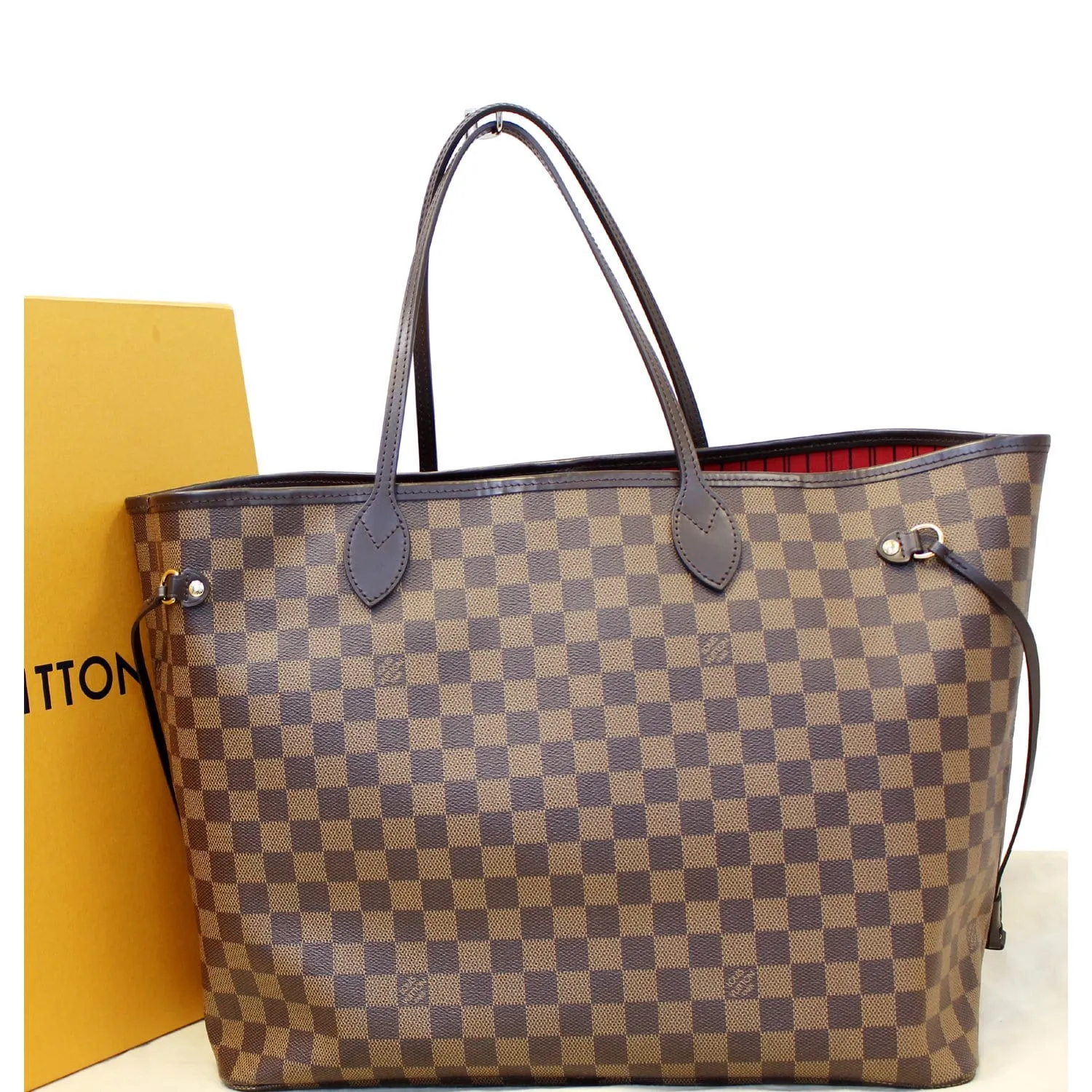 LOUIS VUITTON Neverfull GM Damier Ebene Tote Shoulder Bag