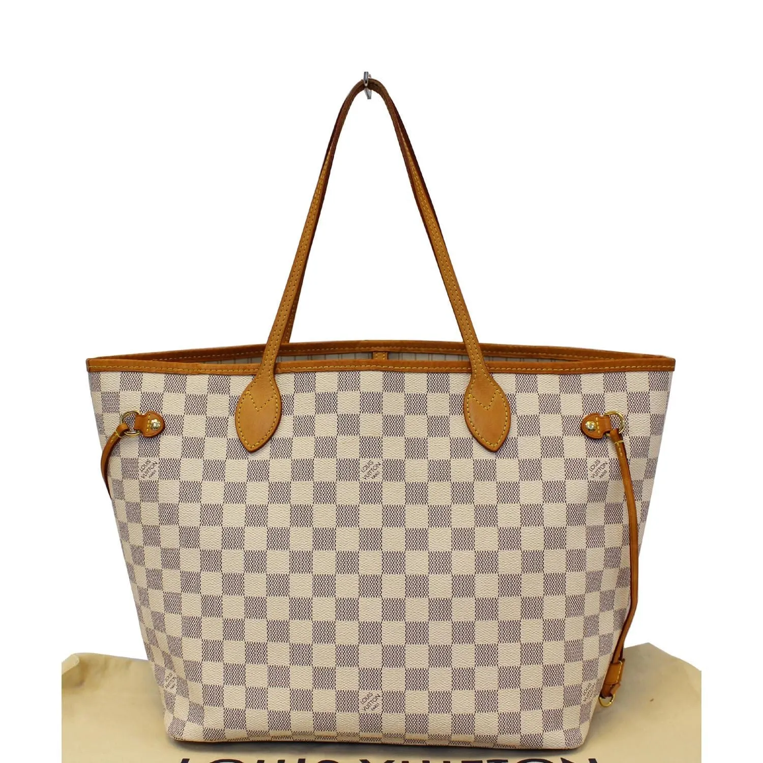 LOUIS VUITTON Neverfull MM Damier Azur Tote Shoulder Bag