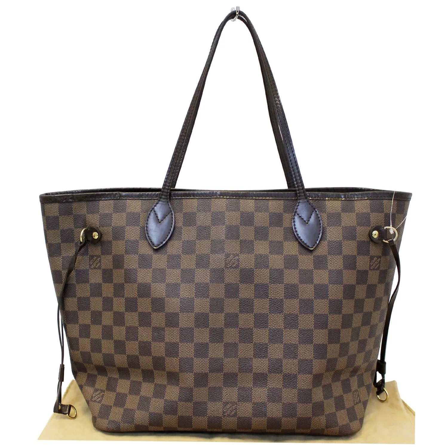 LOUIS VUITTON Neverfull MM Damier Ebene Tote Shoulder Bag