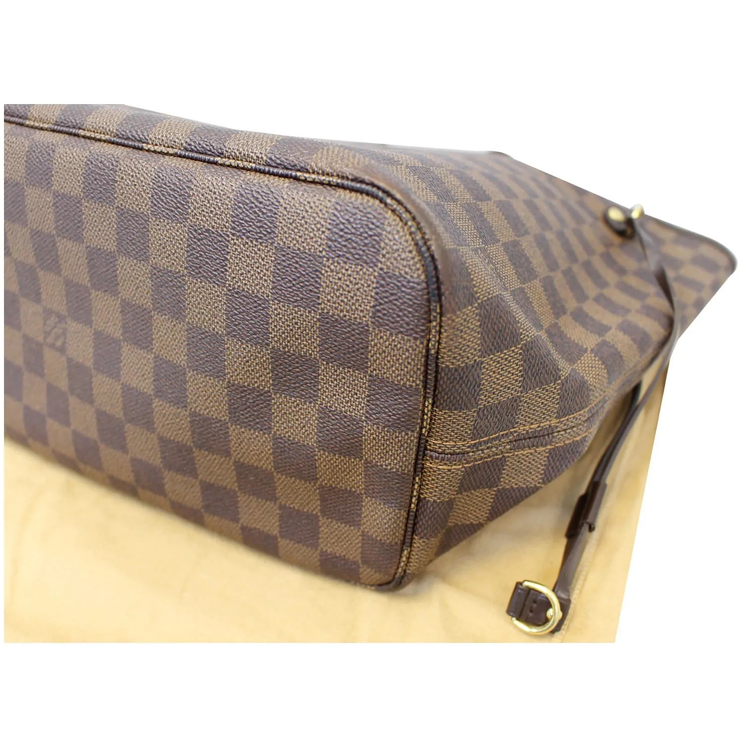 LOUIS VUITTON Neverfull MM Damier Ebene Tote Shoulder Bag