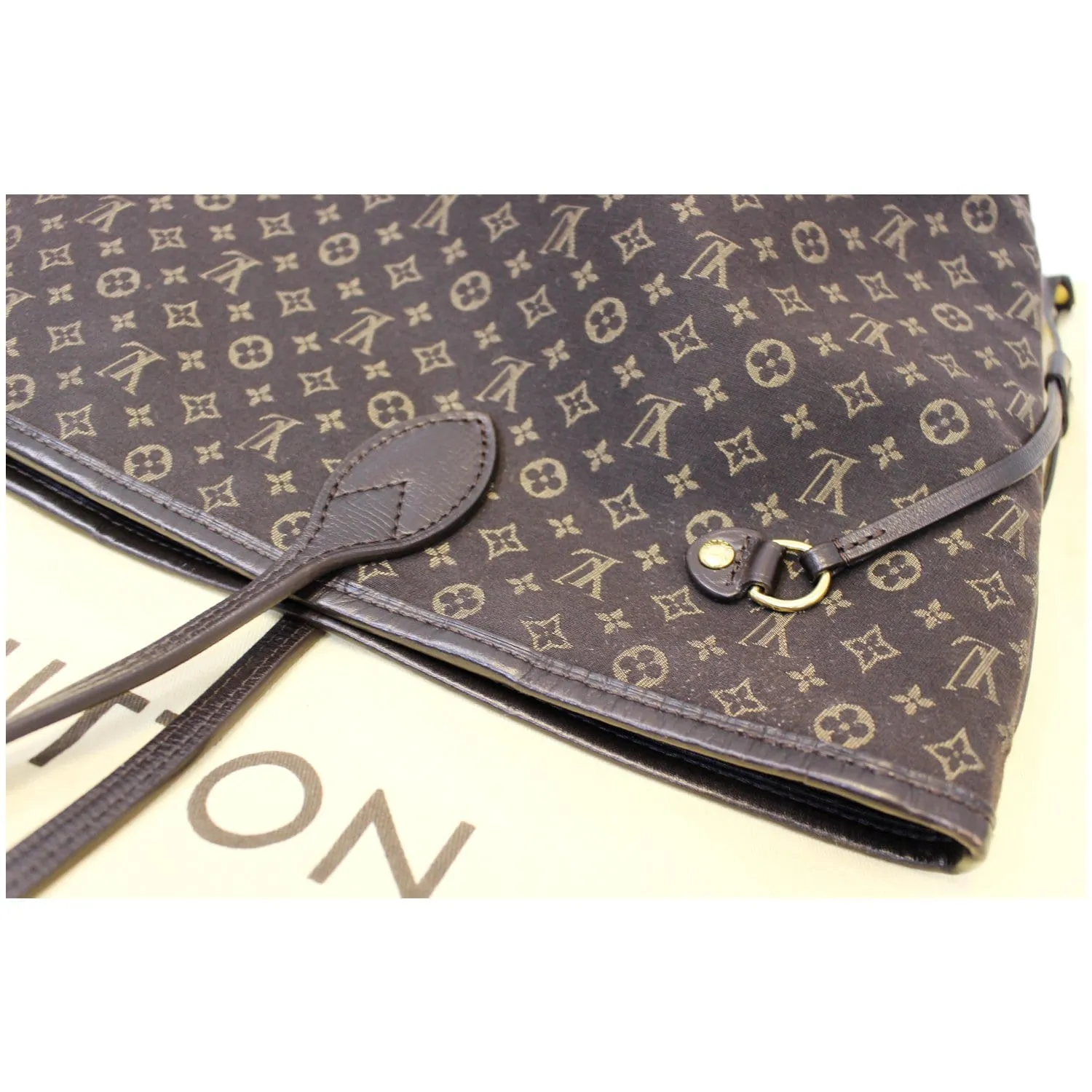 LOUIS VUITTON Neverfull MM Fusain Monogram Idylle Shoulder Bag
