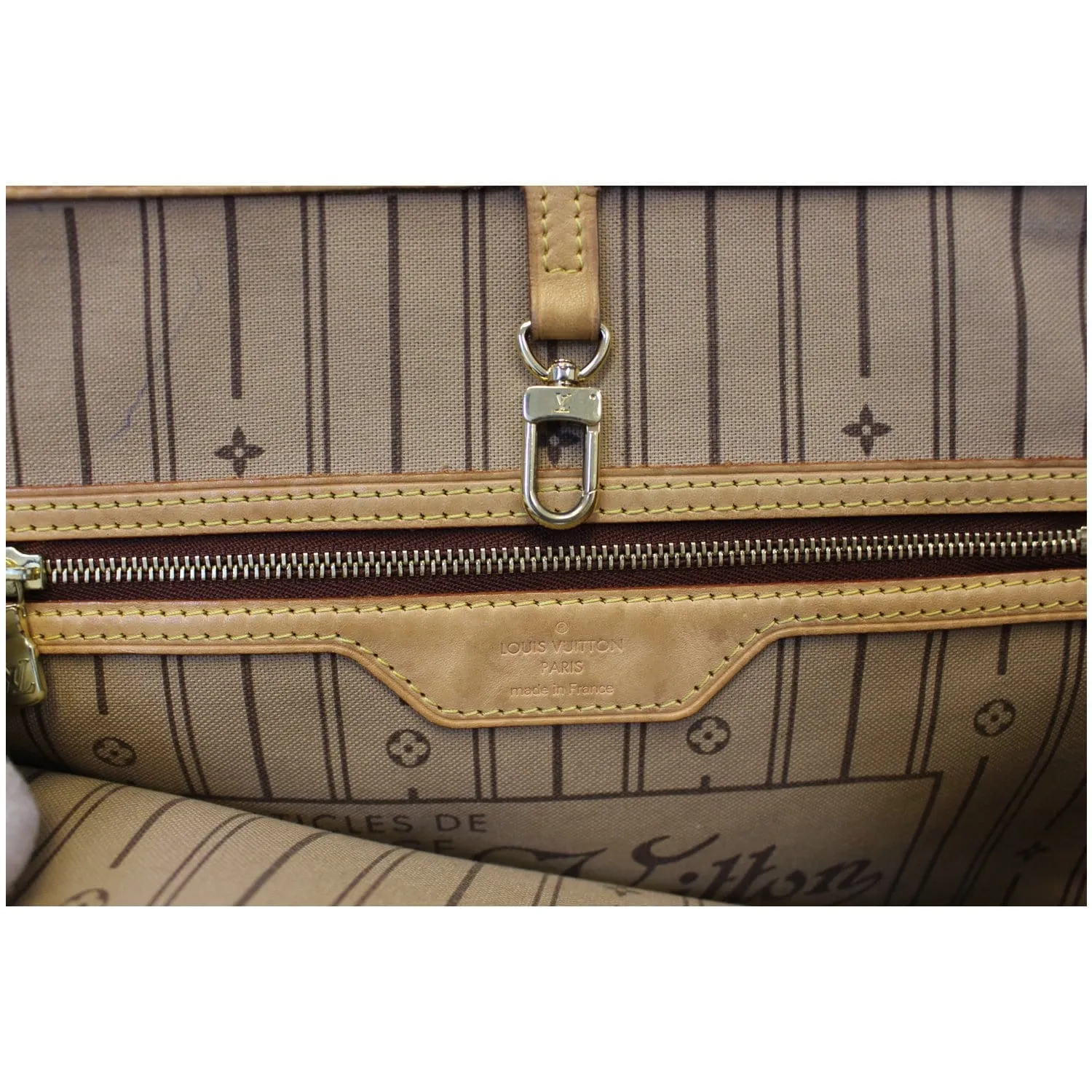 LOUIS VUITTON Neverfull MM Monogram Canvas  Brown Tote Bag