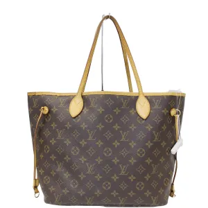 LOUIS VUITTON Neverfull MM Monogram Canvas  Brown Tote Bag