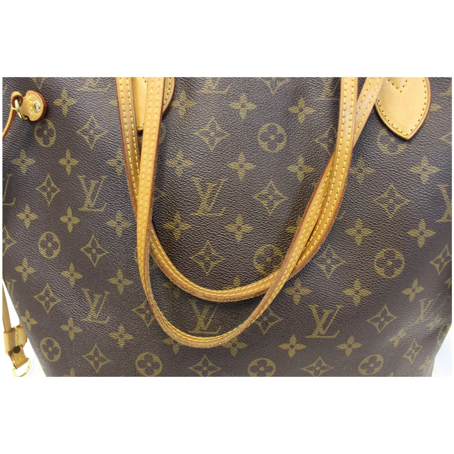 LOUIS VUITTON Neverfull MM Monogram Canvas  Brown Tote Bag