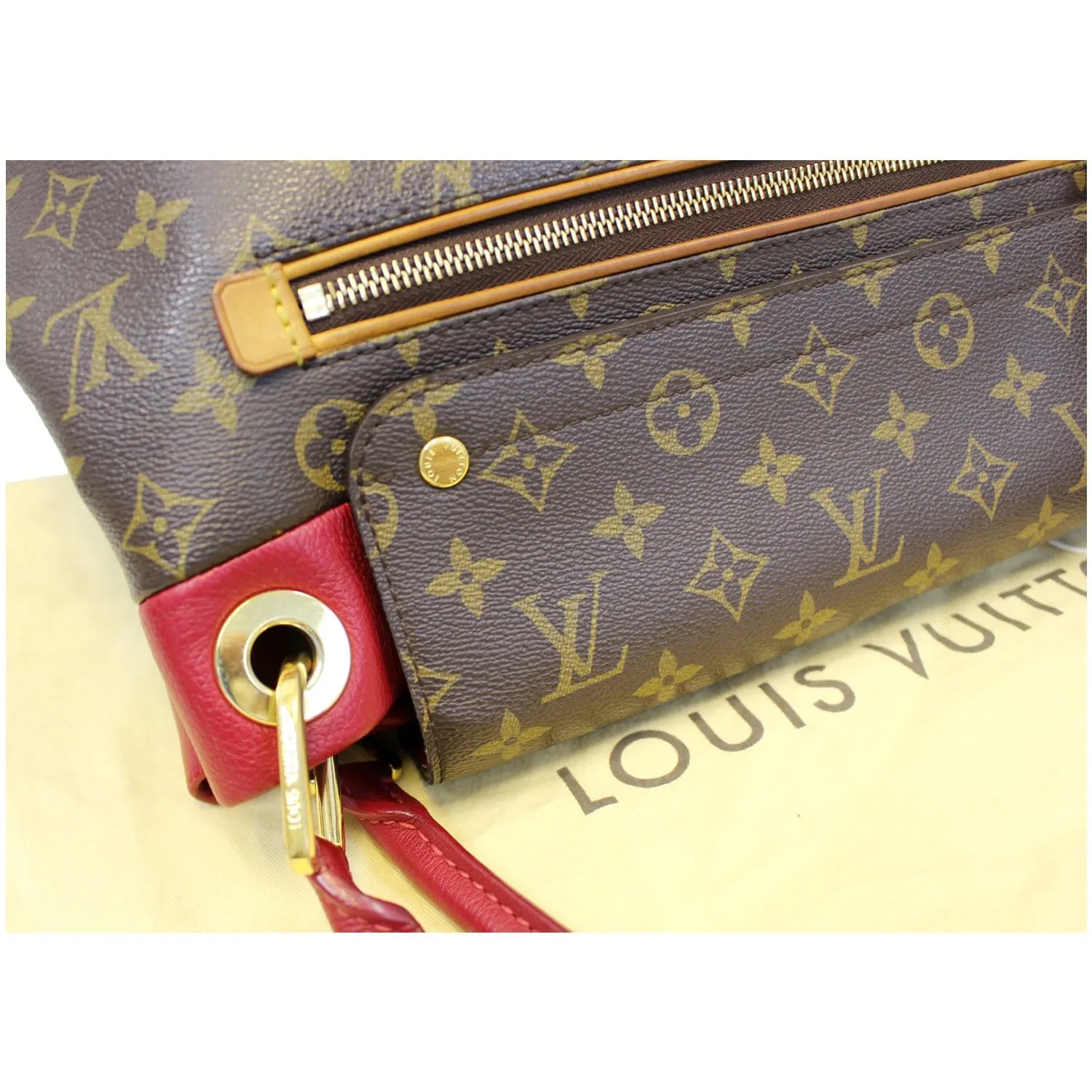 LOUIS VUITTON Olympe Aurore Monogram Canvas Satchel Shoulder Bag