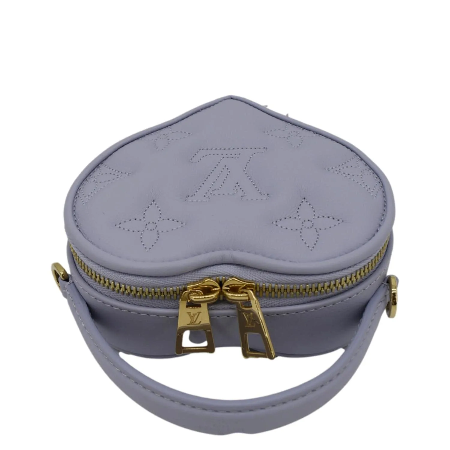 LOUIS VUITTON Pop My Heart Monogram Leather Shoulder Bag Purple