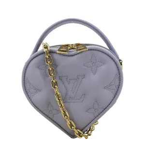 LOUIS VUITTON Pop My Heart Monogram Leather Shoulder Bag Purple