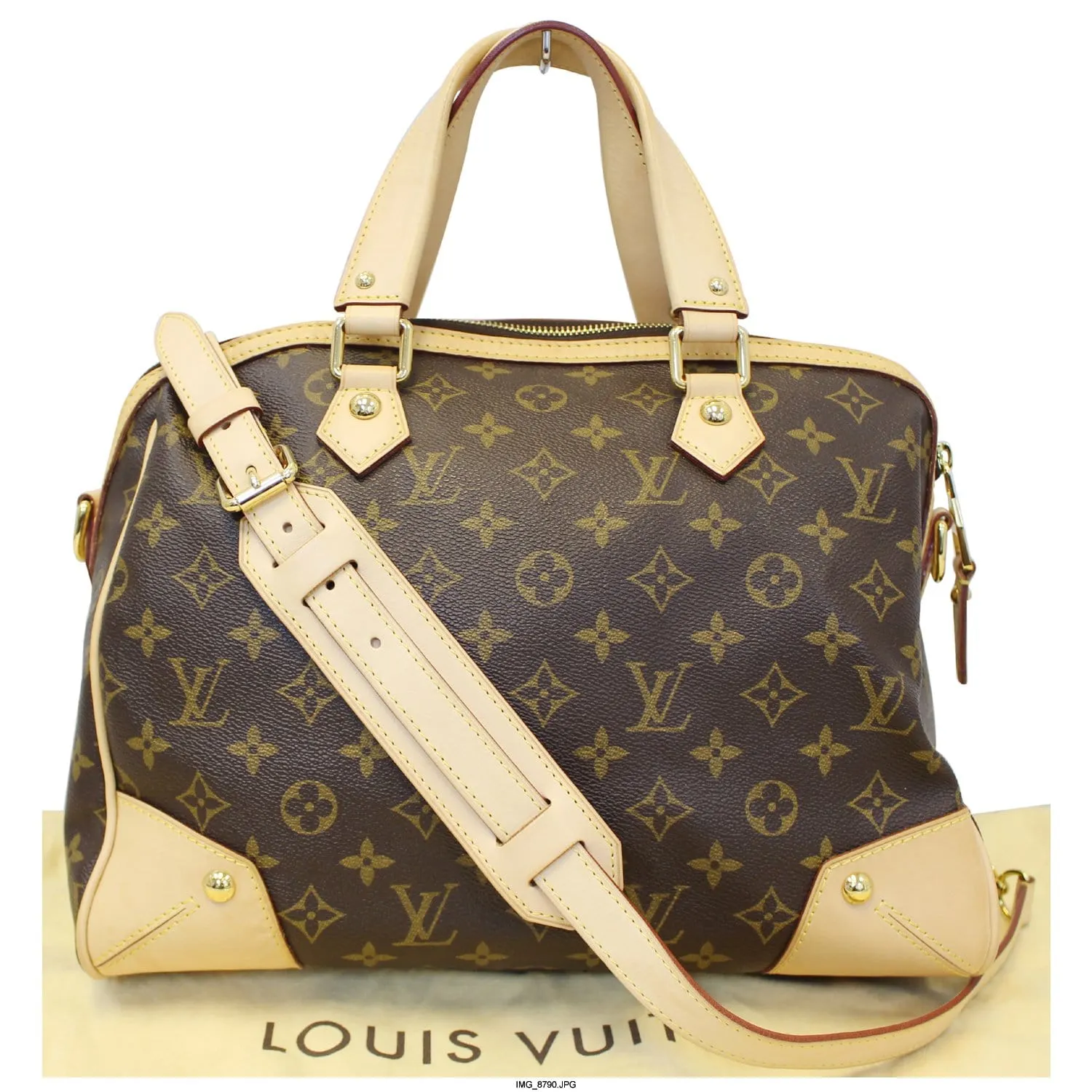 LOUIS VUITTON Retiro PM Monogram Canvas Shoulder Bag Brown