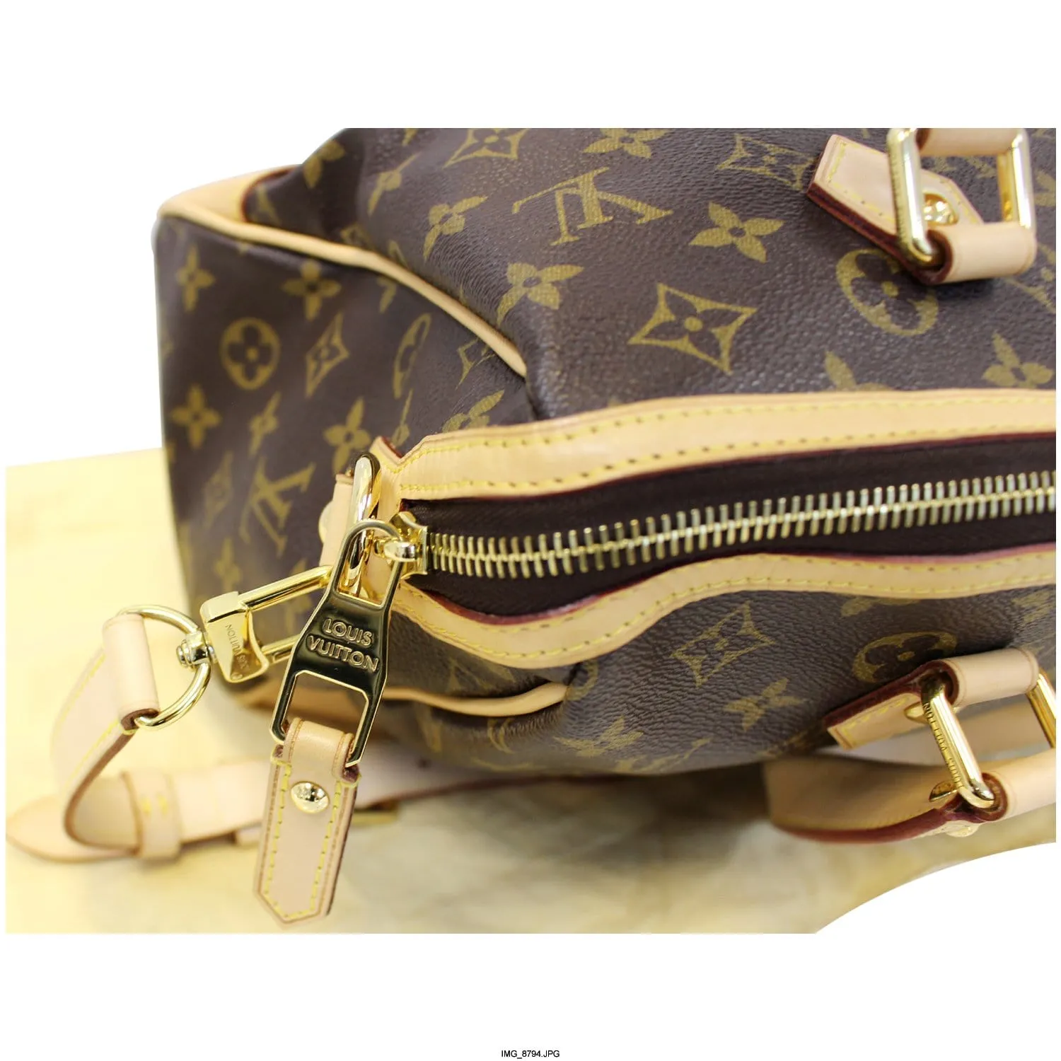 LOUIS VUITTON Retiro PM Monogram Canvas Shoulder Bag Brown
