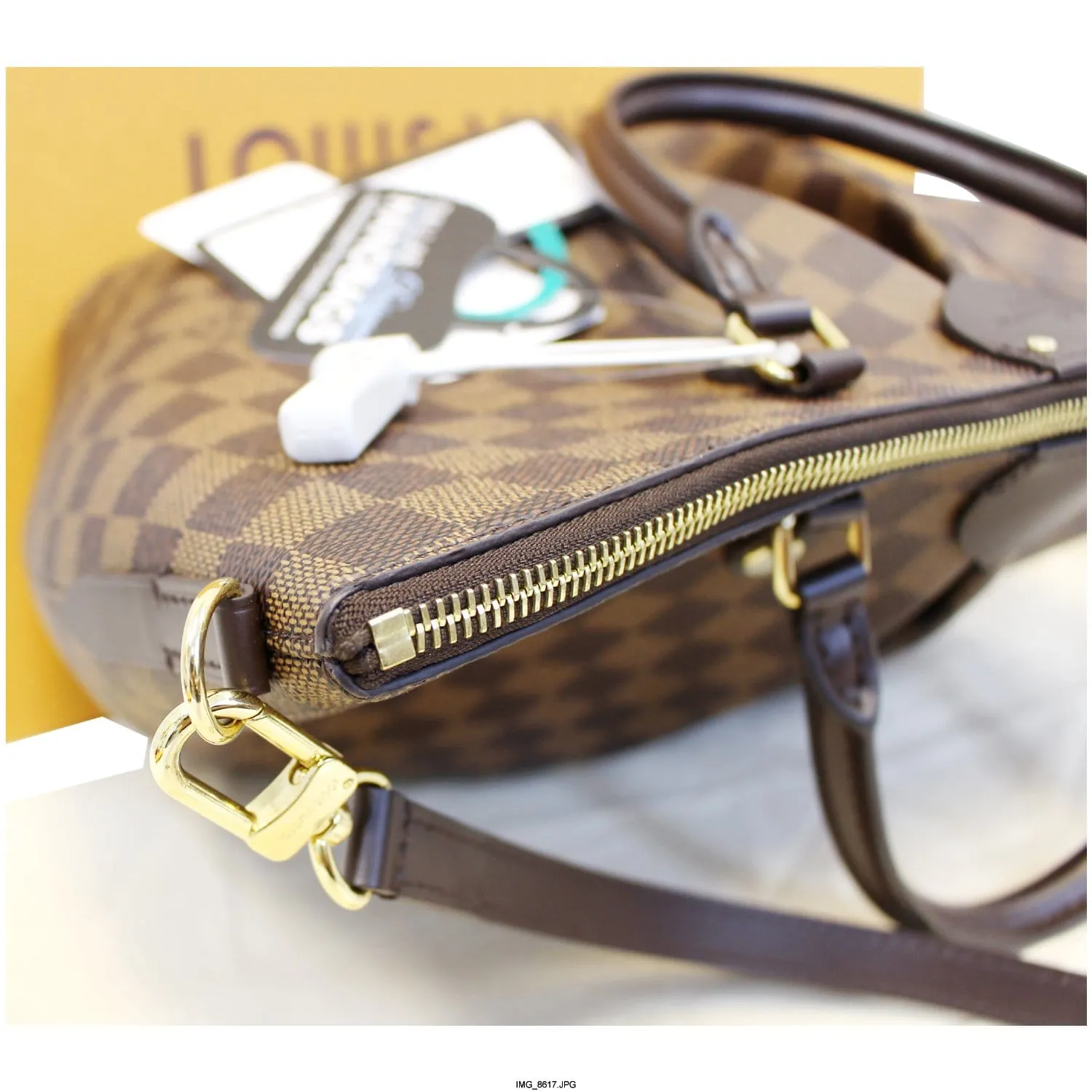 LOUIS VUITTON Siena GM Damier Ebene Shoulder Handbag