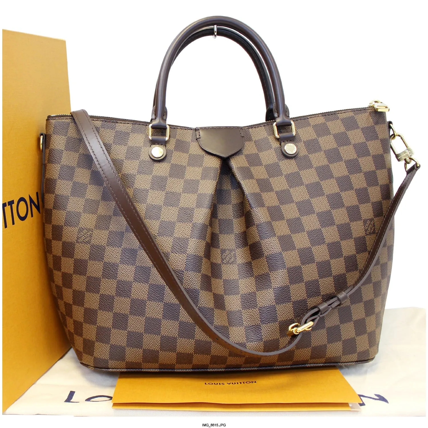 LOUIS VUITTON Siena GM Damier Ebene Shoulder Handbag