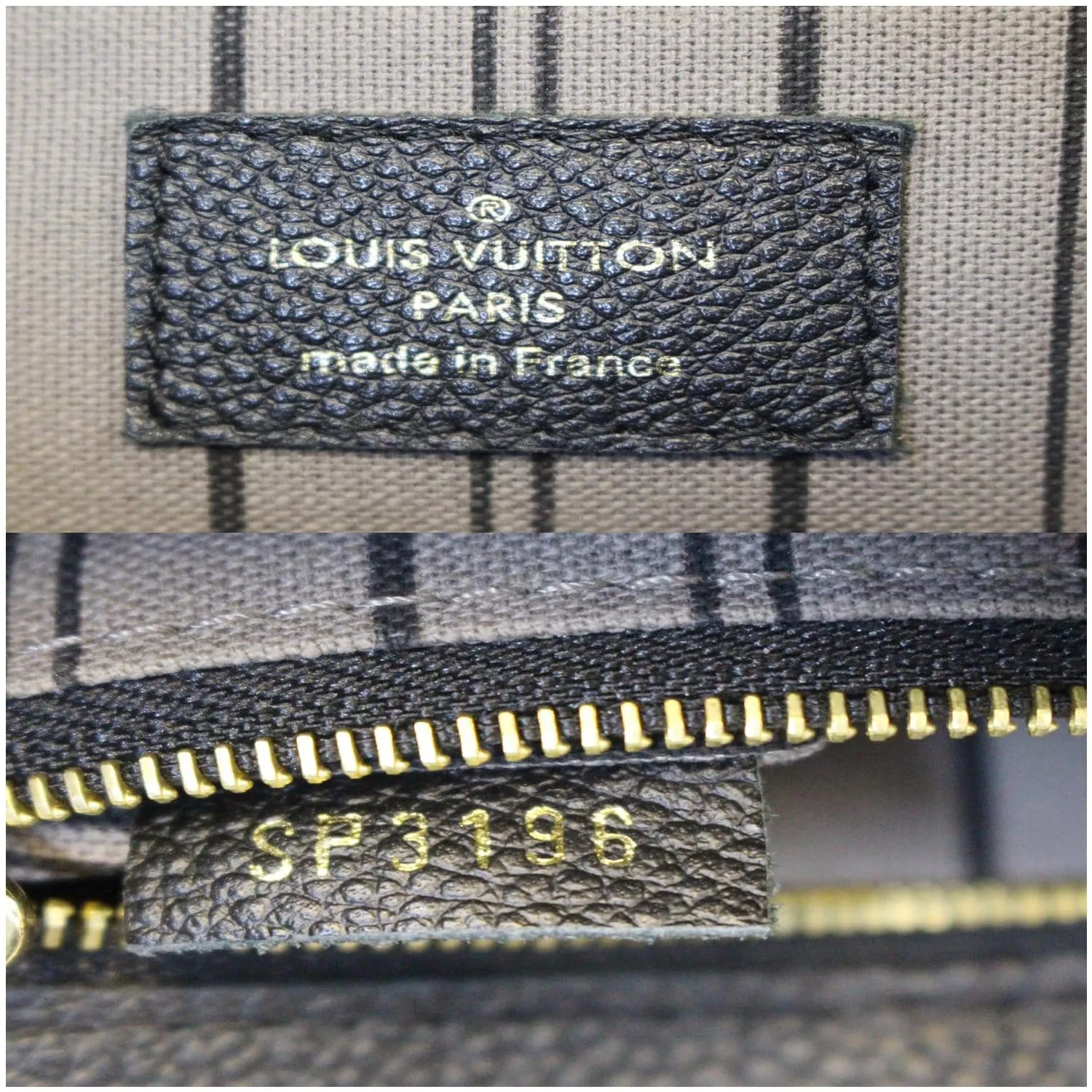 LOUIS VUITTON Spontini Empreinte Leather Shoulder Bag Black
