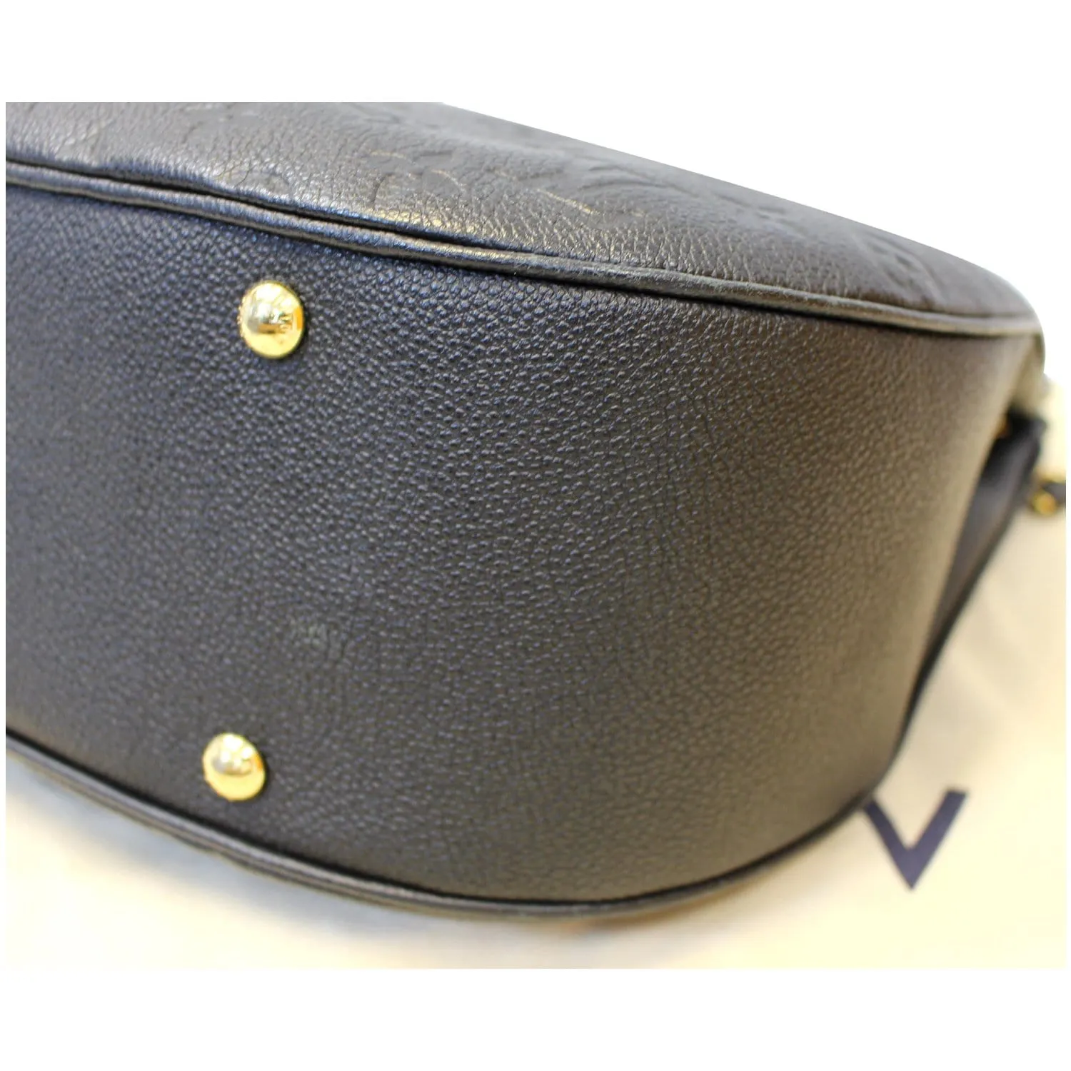 LOUIS VUITTON Spontini Empreinte Leather Shoulder Bag Black