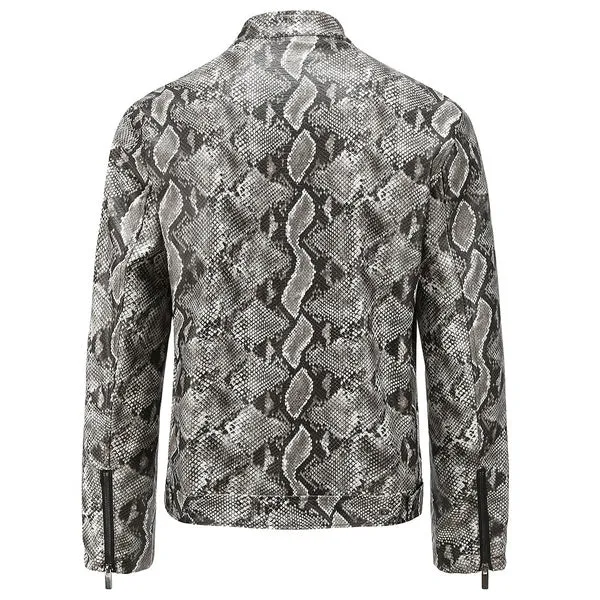 Luxury Style Handmade Men's Python Leather Jacket