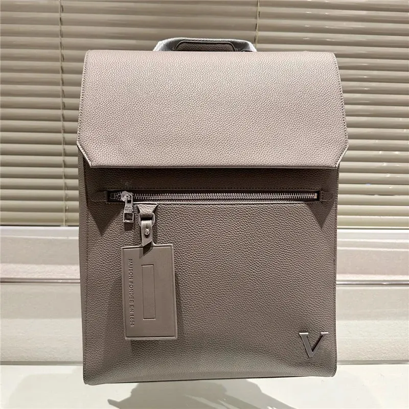 Luxury Womens Big Backpacks Men Designer FLAP Backpack Cowhide Genuine Leather Classic Designers BookBag Plain Back Pack Two Straps Bags CSG23120611-25