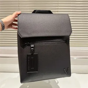 Luxury Womens Big Backpacks Men Designer FLAP Backpack Cowhide Genuine Leather Classic Designers BookBag Plain Back Pack Two Straps Bags CSG23120611-25