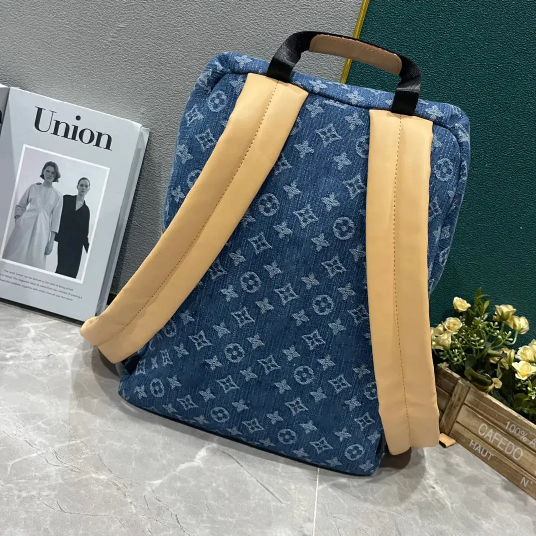 M43186 Mens Womens Apollo denim Backpack Shoulde Bags Diagonal Crossbody Bag Luxury Designer Handbags For Women Card Holder 40cm