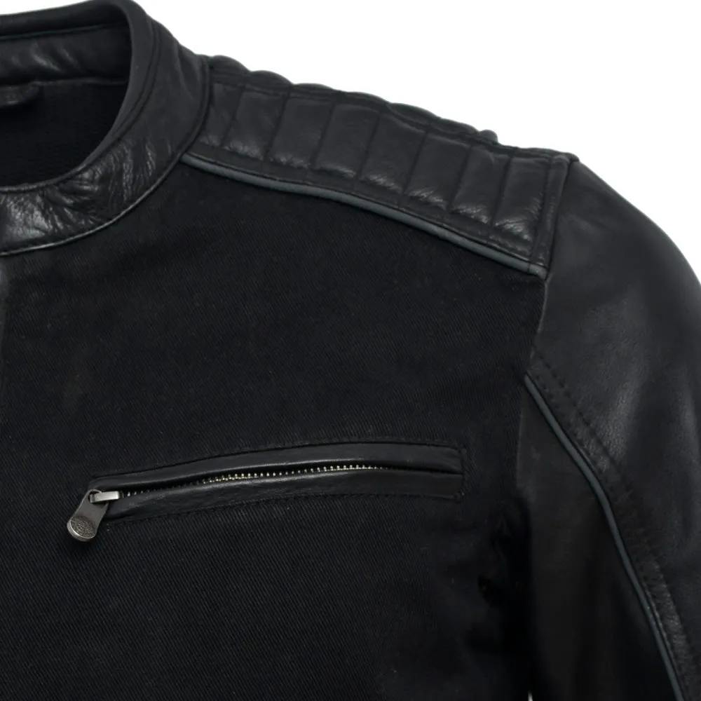 MARTIAL Motorcycle Twill/Leather Jacket