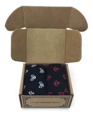 Men Novelty Fashion Dress Socks-2 Pair Fancy Power Sock-Fun Colorful Theme Socks