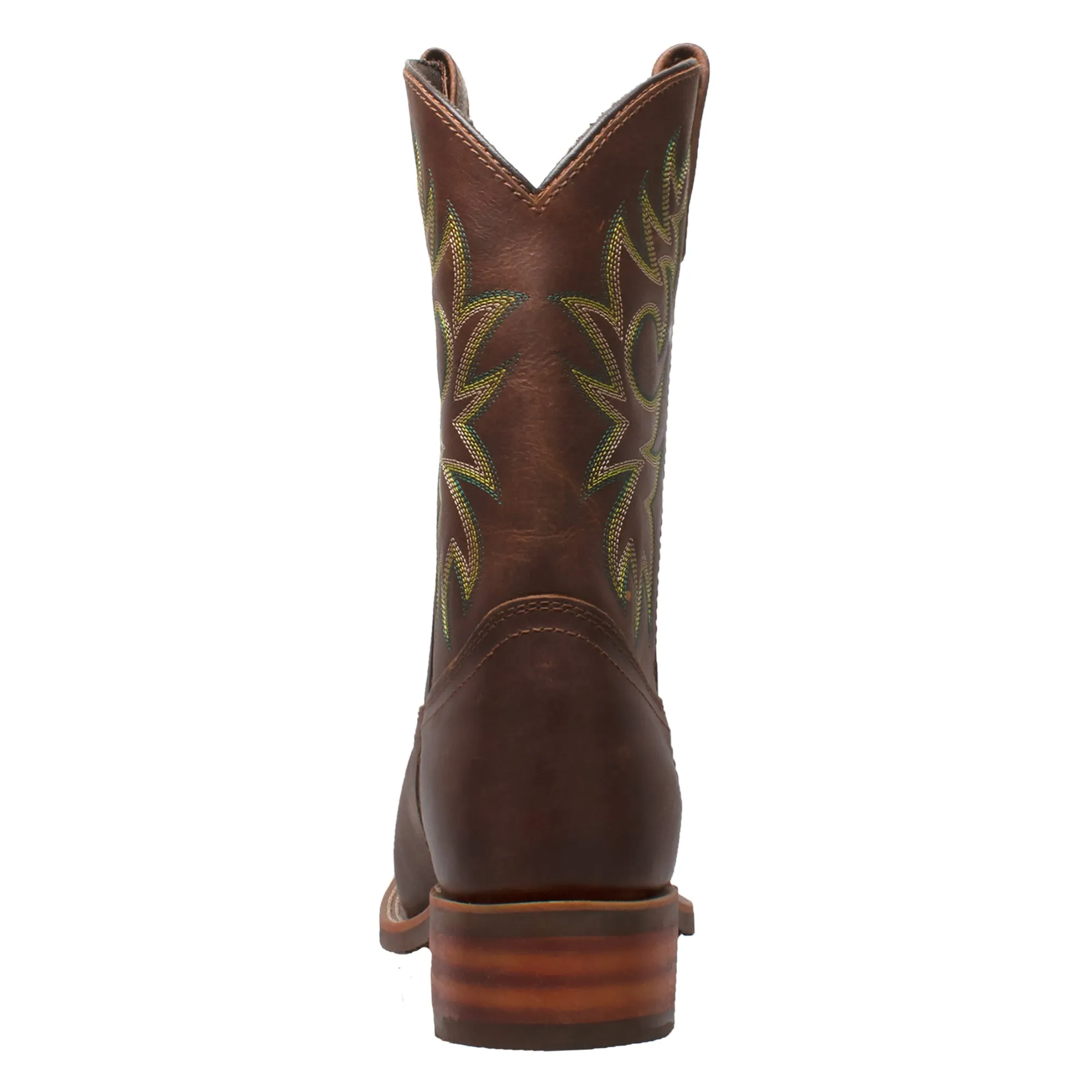 Men's 11" Work Western Square Toe Brown - 9829