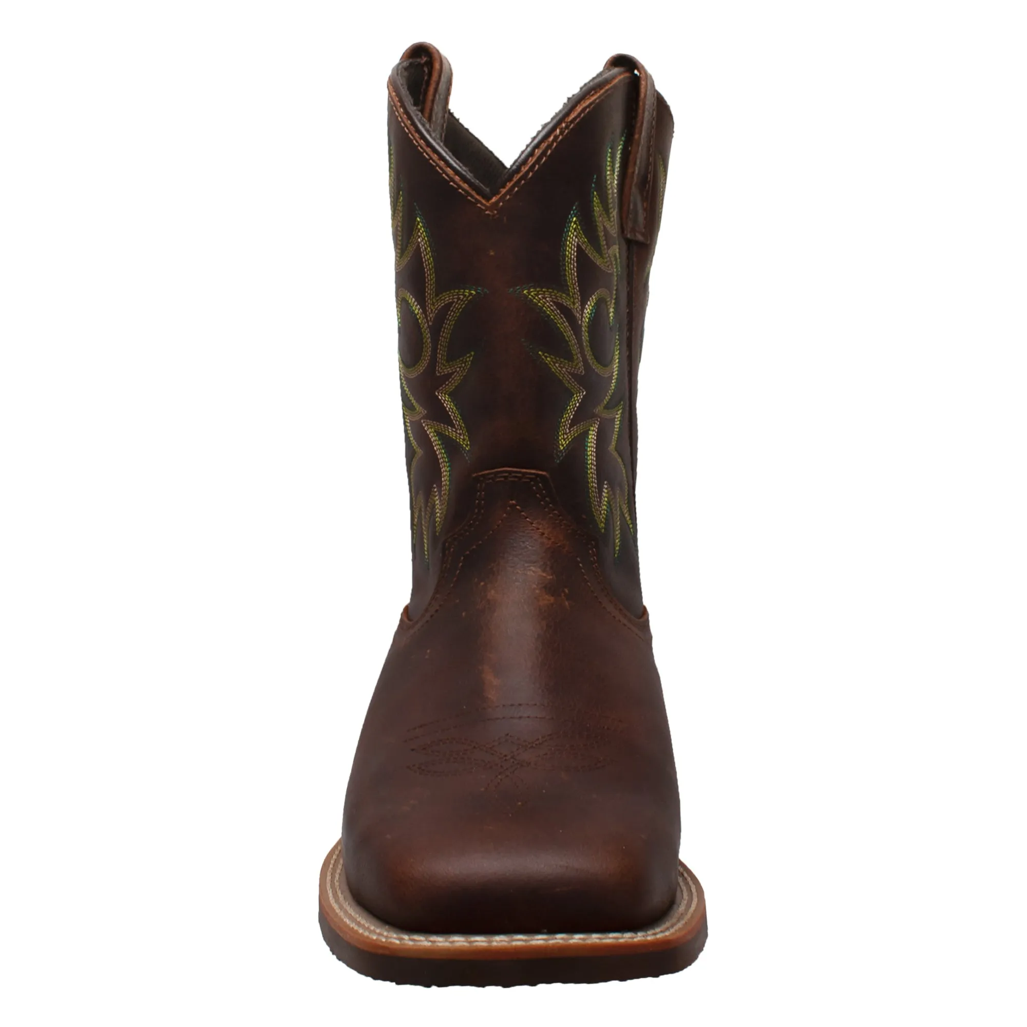 Men's 11" Work Western Square Toe Brown - 9829