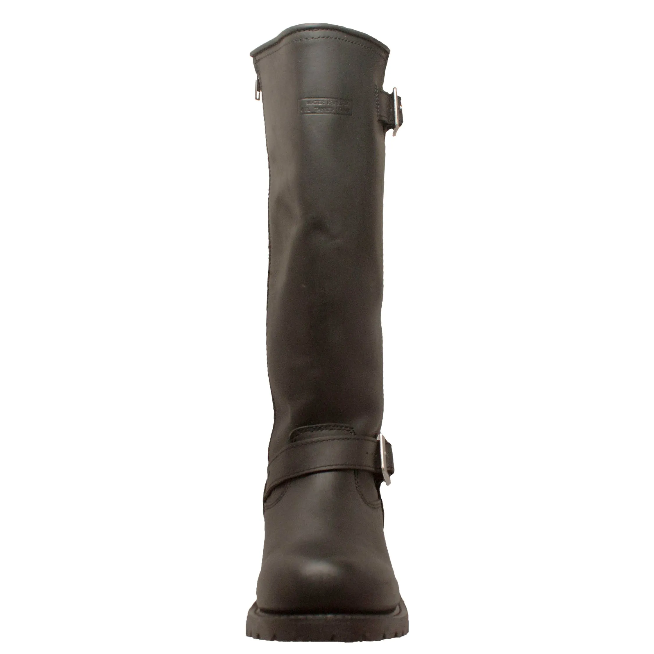 Men's 16" Black Engineer Zipper Biker Boot - 1443Zipper