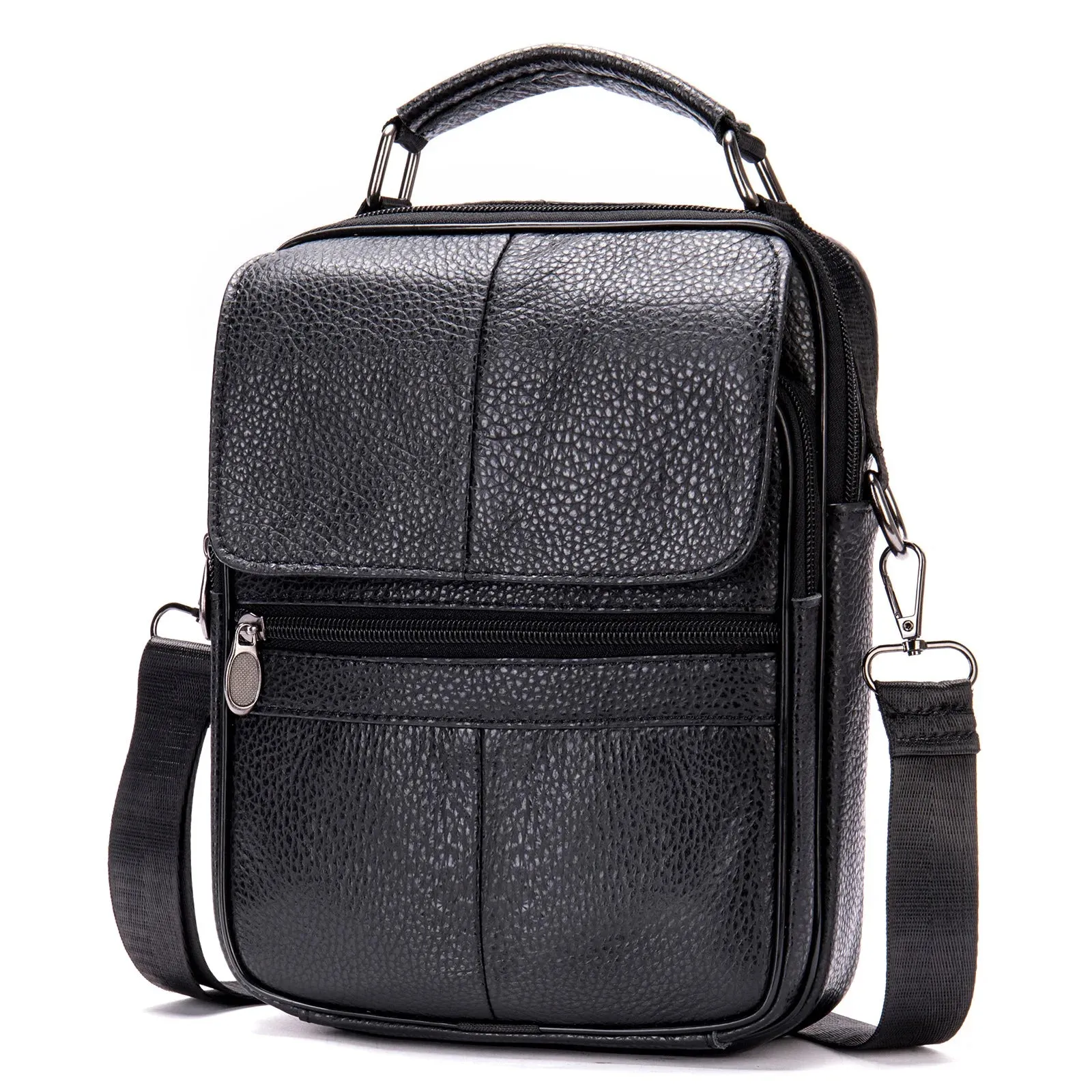 Men's 7.9" iPad Shoulder Bag Soft Cowhide Crossbody Messenger