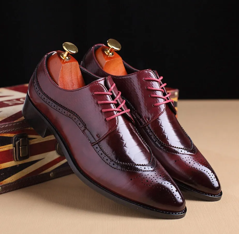 Men's Brogue Carved Breathable Shoes Up To Size 13