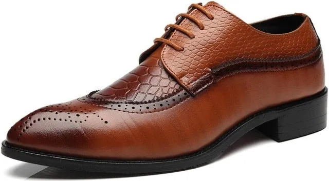 Men's Brogue Carved Breathable Shoes Up To Size 13