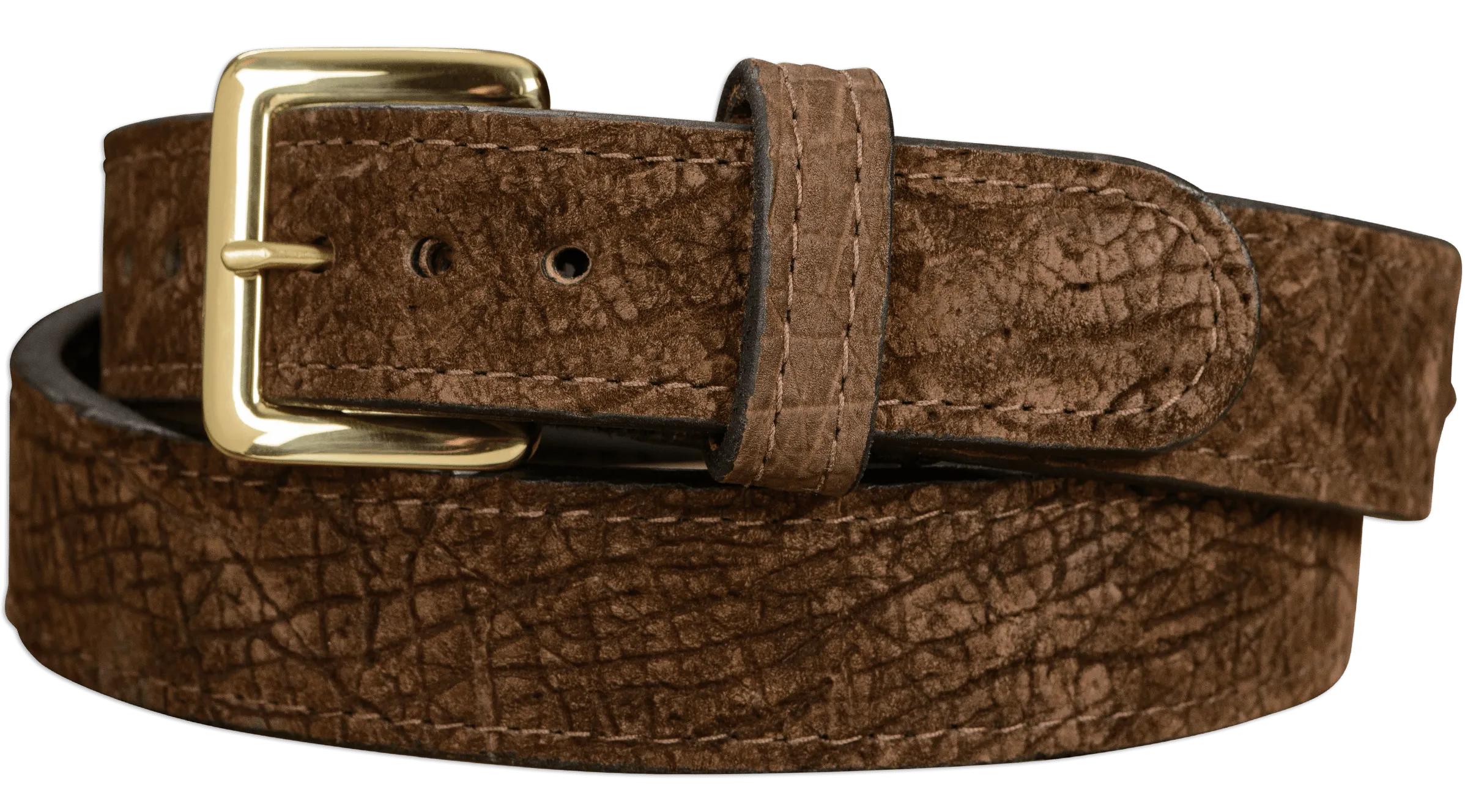 Men's Brown Hippopotamus Leather Belt