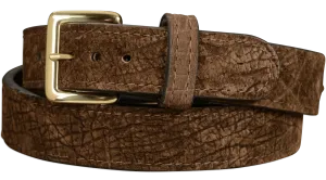Men's Brown Hippopotamus Leather Belt